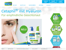 Tablet Screenshot of cetaphil.de